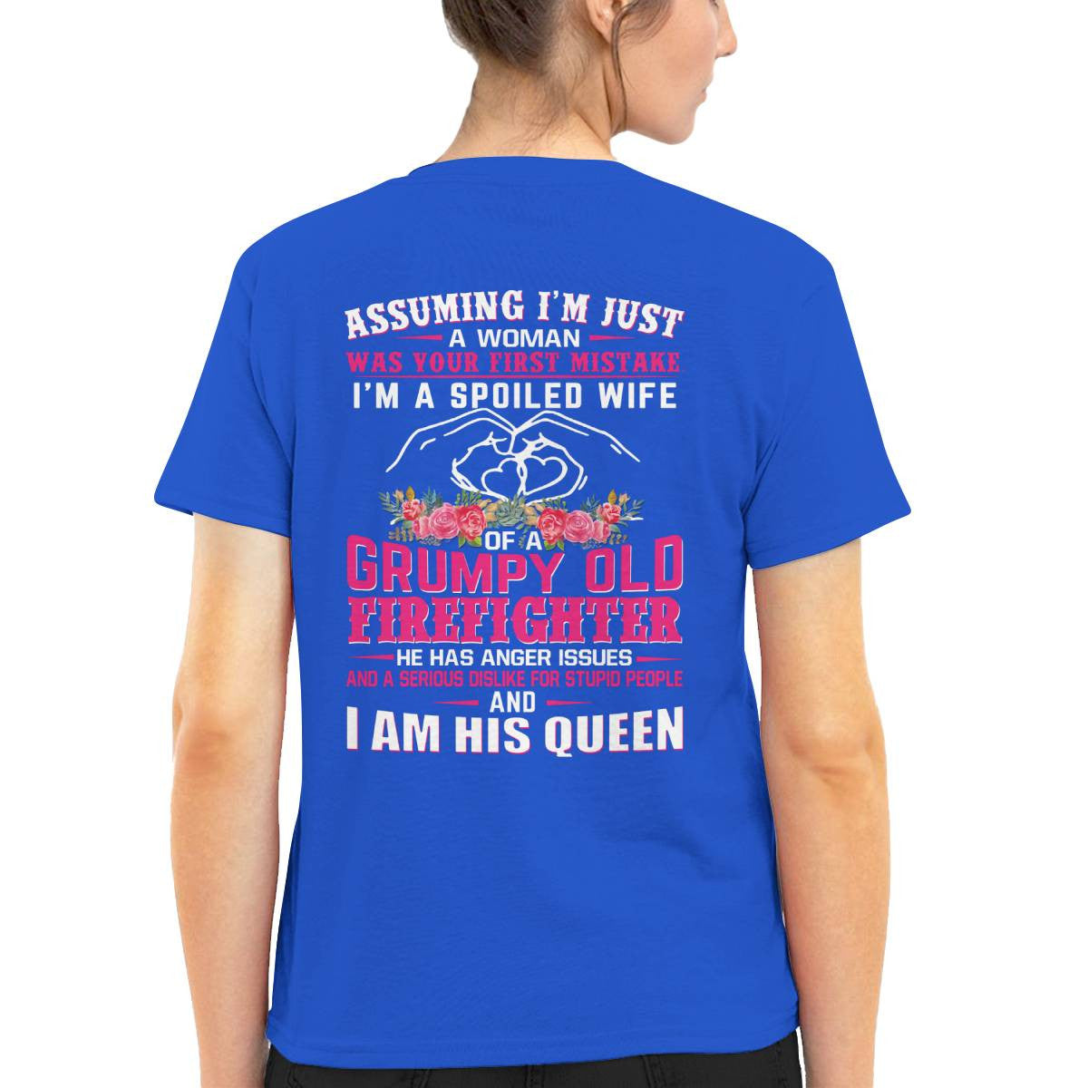 Awesome Firefighter i am his queen- Hoodie - grunx260804-0143