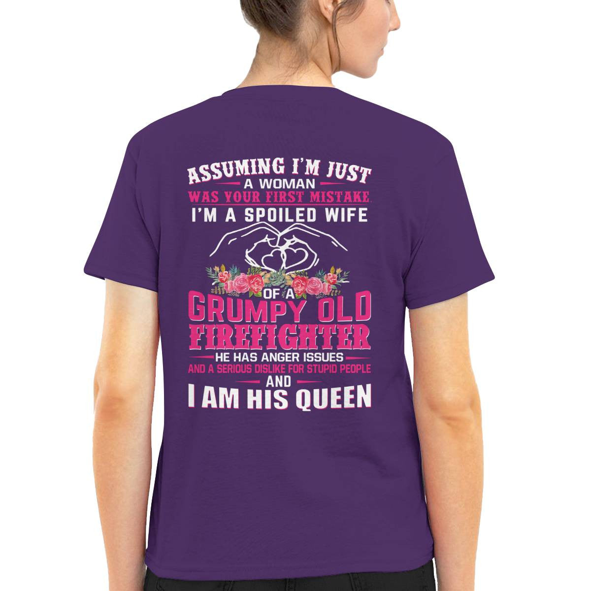 Awesome Firefighter i am his queen- Hoodie - grunx260804-0143