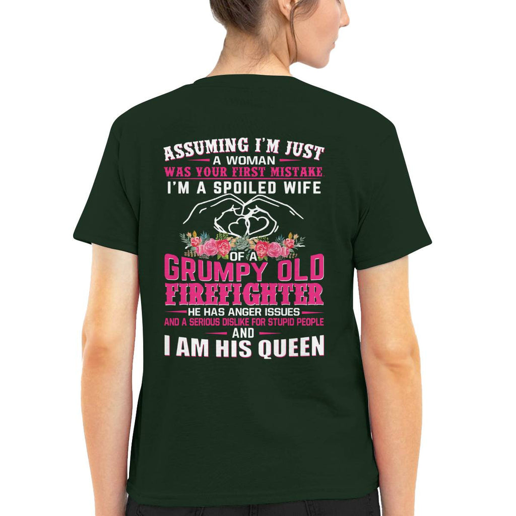 Awesome Firefighter i am his queen- Hoodie - grunx260804-0143