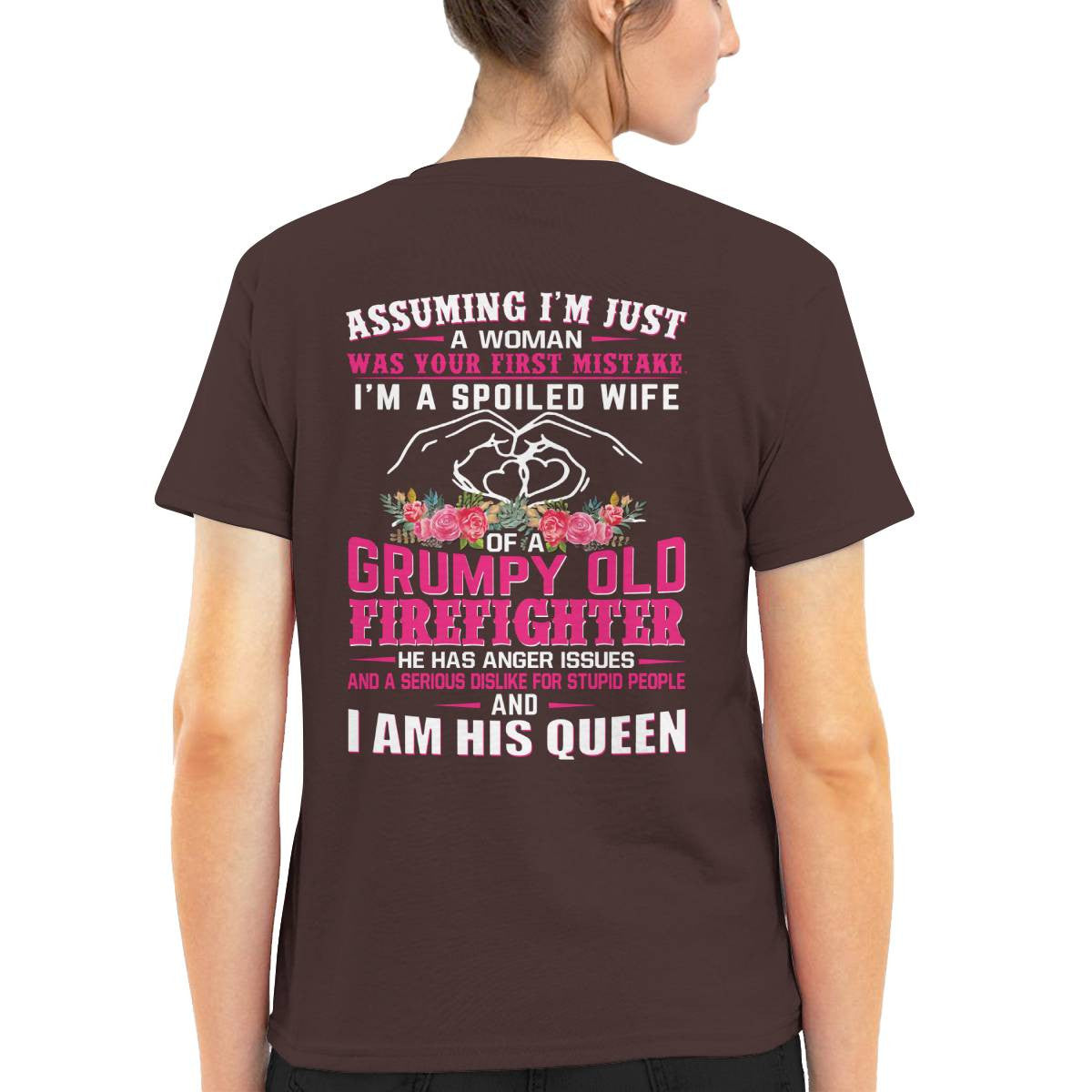 Awesome Firefighter i am his queen- Hoodie - grunx260804-0143