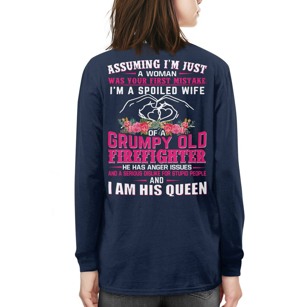 Awesome Firefighter i am his queen- Hoodie - grunx260804-0143