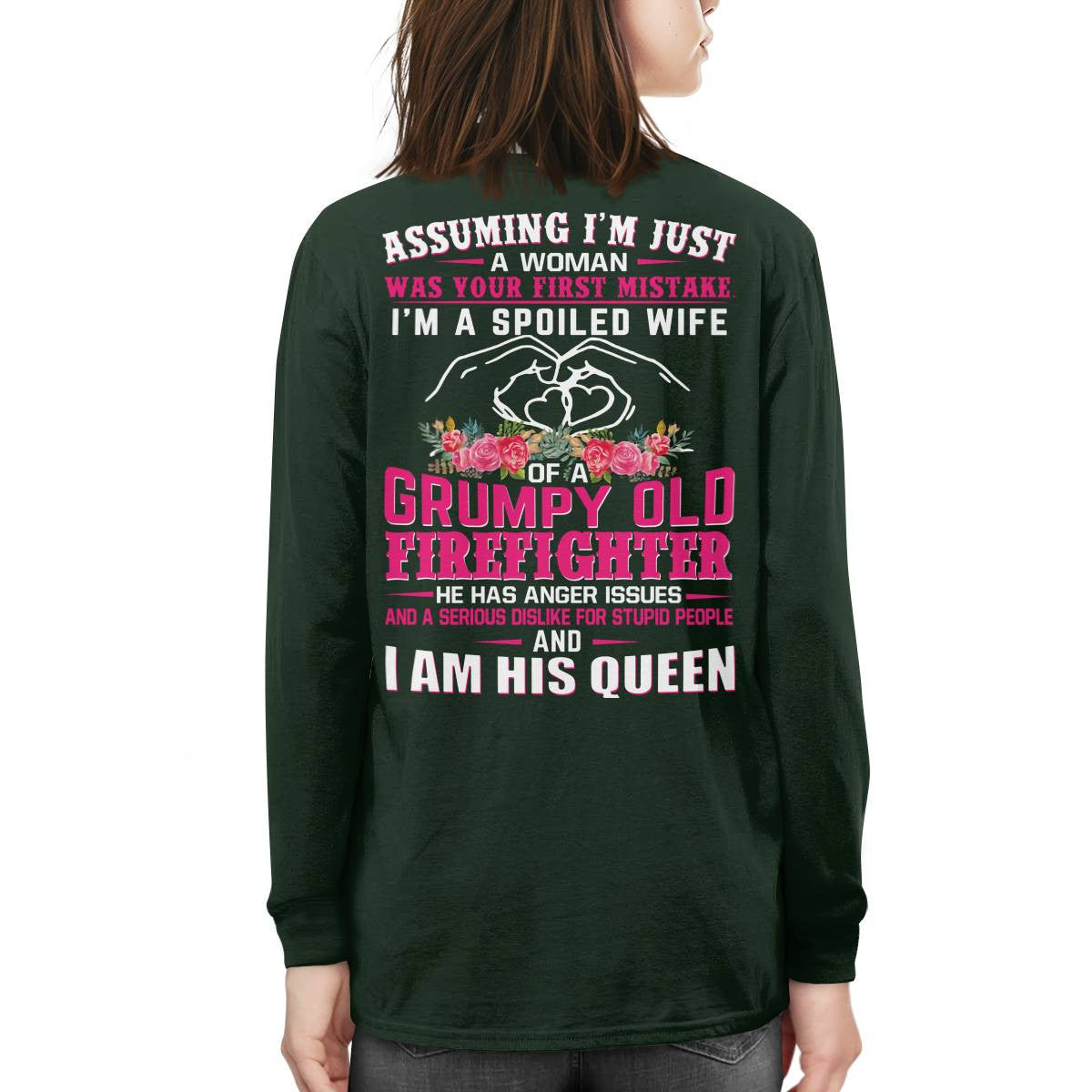 Awesome Firefighter i am his queen- Hoodie - grunx260804-0143