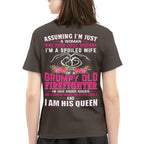 Awesome Firefighter i am his queen- Hoodie - grunx260804-0143