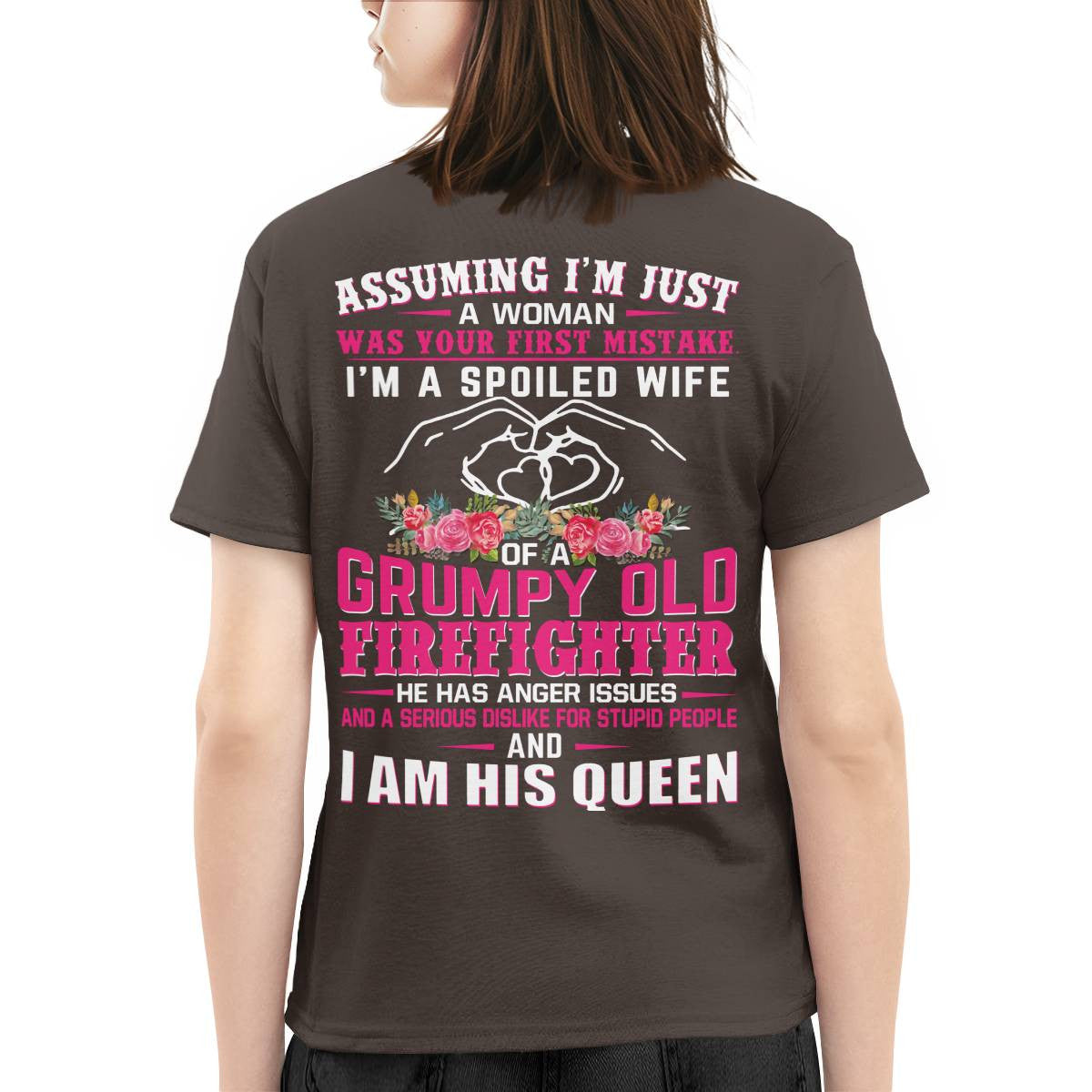 Awesome Firefighter i am his queen- Hoodie - grunx260804-0143