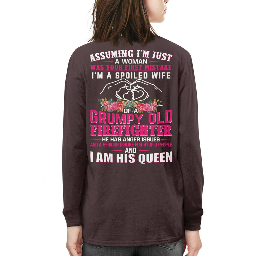 Awesome Firefighter i am his queen- Hoodie - grunx260804-0143