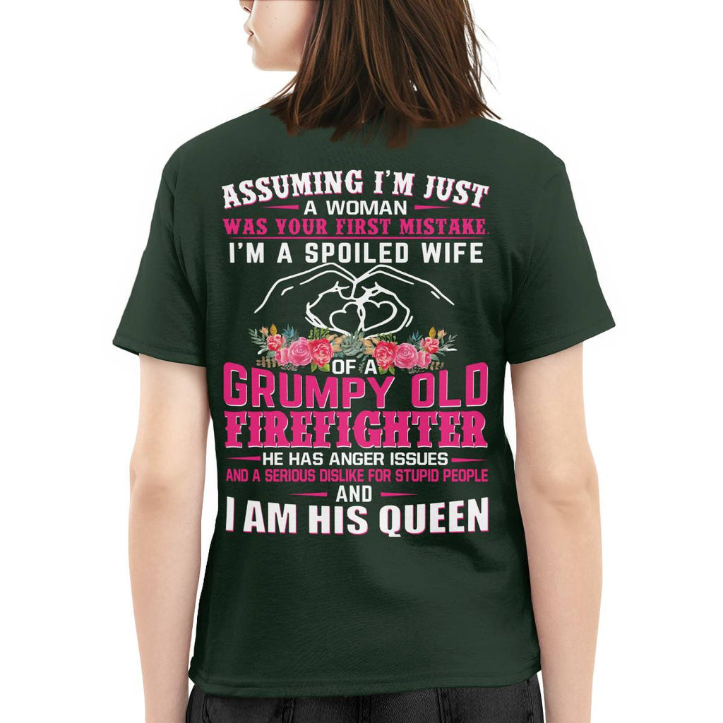 Awesome Firefighter i am his queen- Hoodie - grunx260804-0143