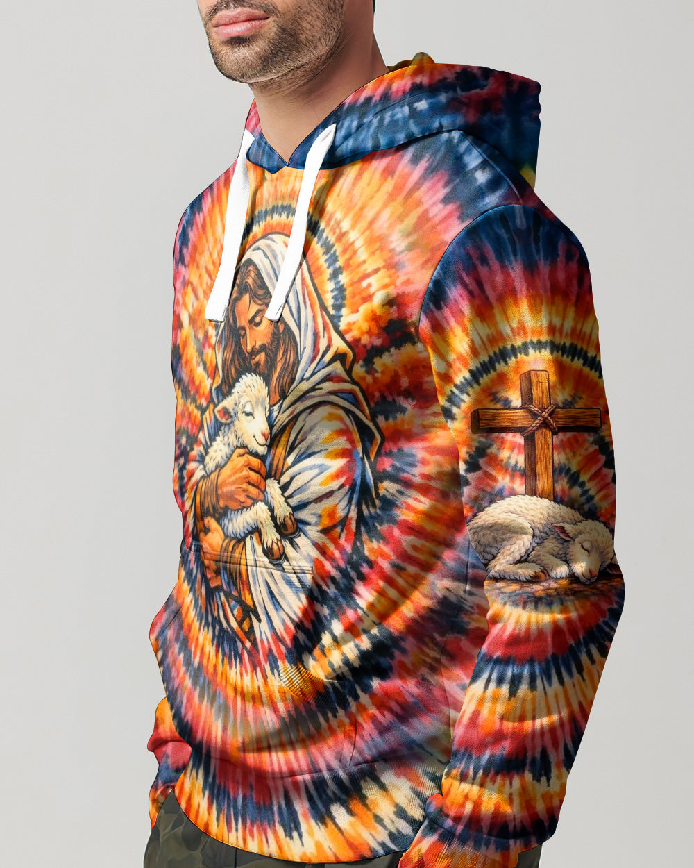 God And Lamb Swirl Men's All Over Print Shirt - Trunx560128