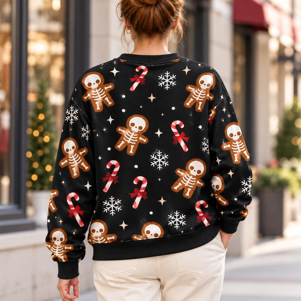 Personalized Skeleton Gingerbread Sweatshirt