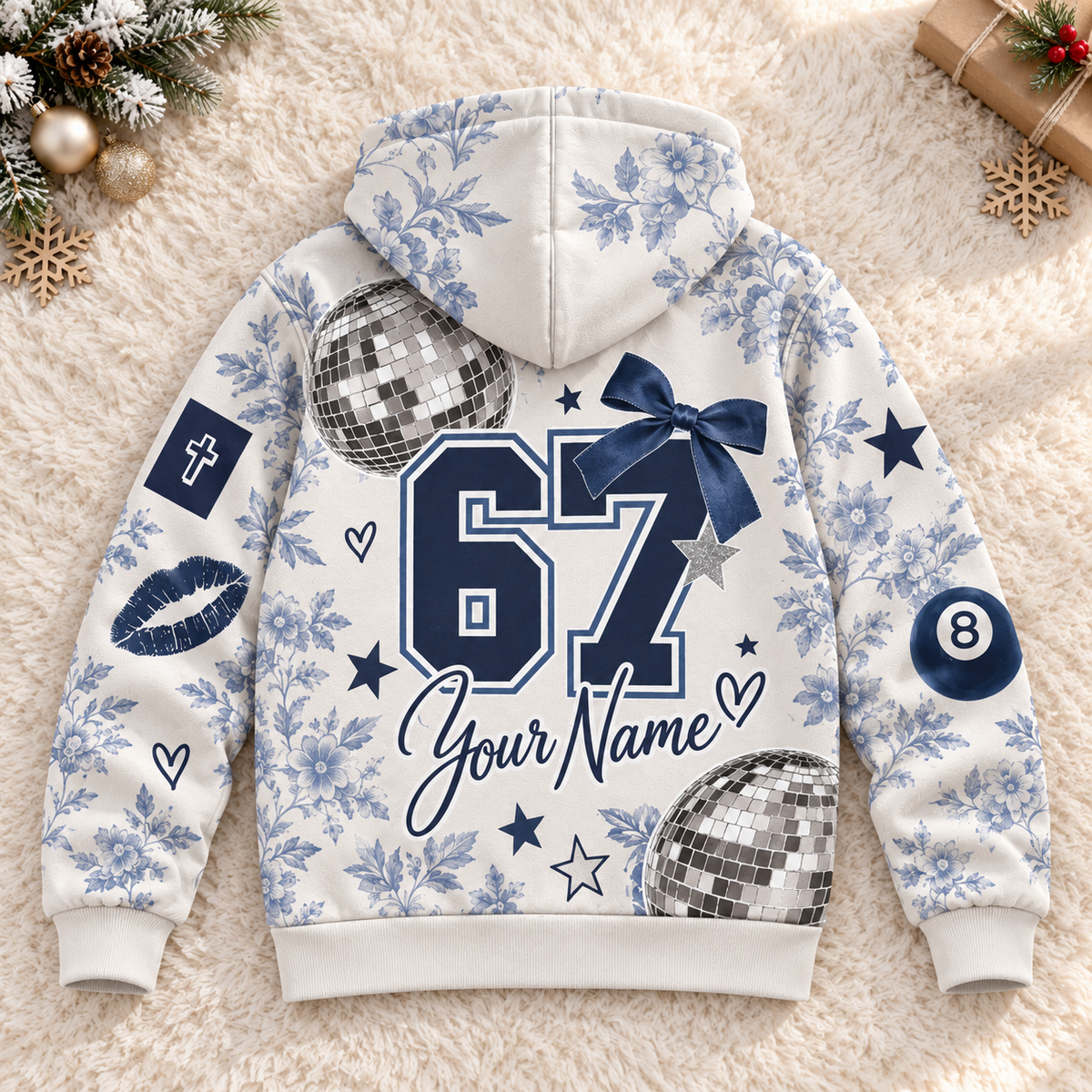 Disco Teddy Bear Personalized Fleece Jacket