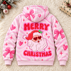 Merry Christmas Groovy Santa Personalized Fleece Jacket