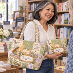 Personalized Fairy & Sleeping Cat Quilted Shoulder Bag & Storage Bag