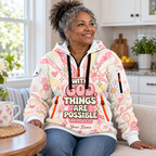Personalized Pastel Daisy Half-Zip Hoodie