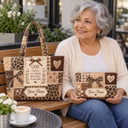 Personalized Leopard Patchwork Quilted Shoulder Bag & Storage Bag
