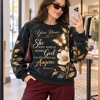 Personalized Golden Butterfly Floral Sweatshirt