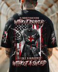 A Christian Man Without Prayer Warrior Men's All Over Print Shirt - Trunx495552