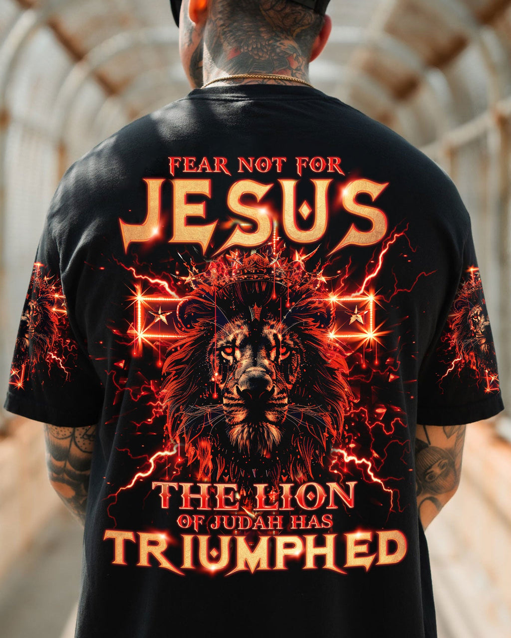 Fear Not For Jesus Lion Men's All Over Print Shirt - Trunx021641