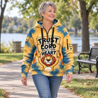 Personalized Smiling Lion Half-Zip Hoodie