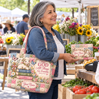 Personalized Lamb & Butterflies Quilted Shoulder Bag & Storage Bag