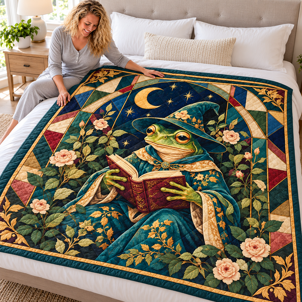 Reading Wizard Frog Quilt