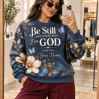 Personalized Navy Floral Butterfly Sweatshirt