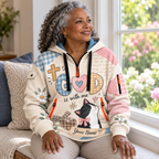 Personalized Tuxedo Cat Bow Half-Zip Hoodie