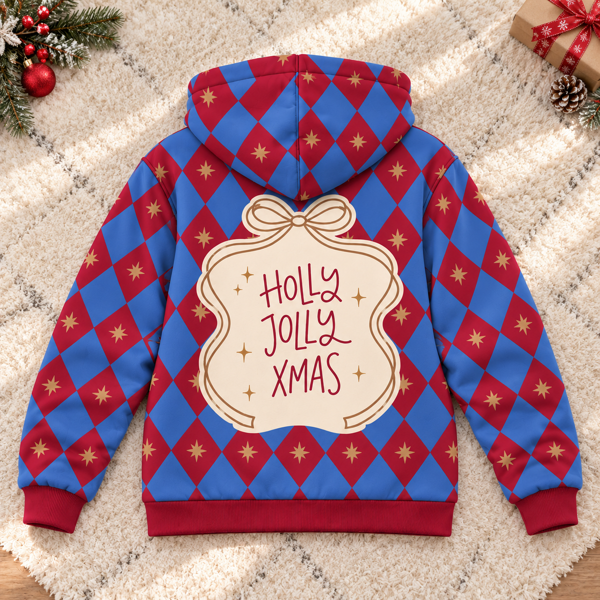 Holly Jolly Xmas Personalized Fleece Jacket