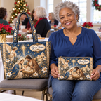 Personalized Starry Family Scene Quilted Shoulder Bag & Storage Bag
