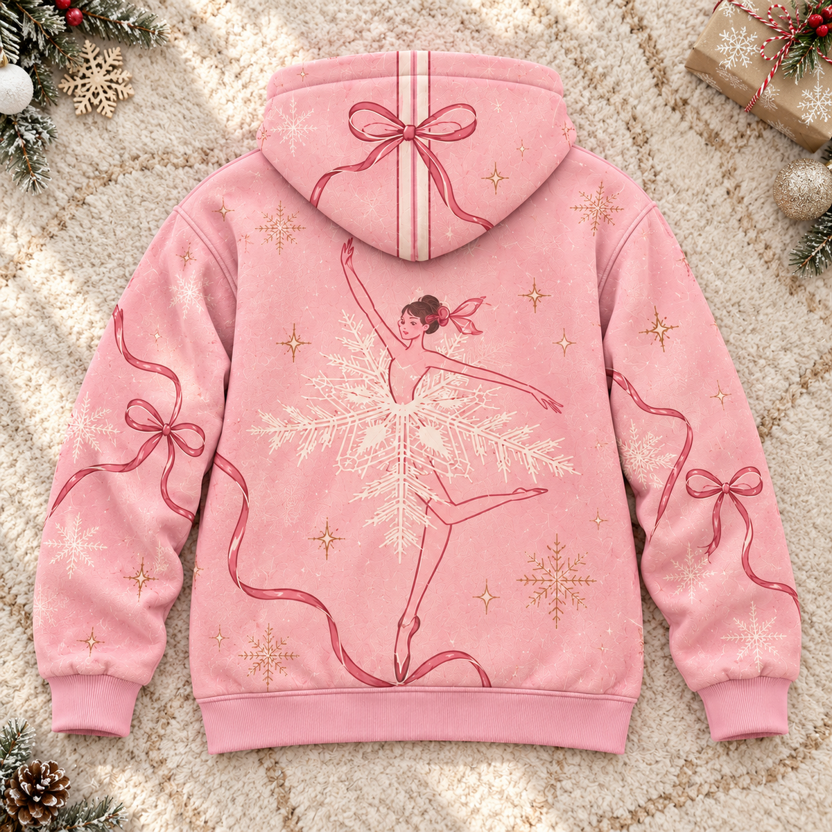 Snowflake Ballerina Personalized Fleece Jacket
