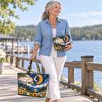 Personalized Moonlit Cottage Quilted Shoulder Bag & Storage Bag
