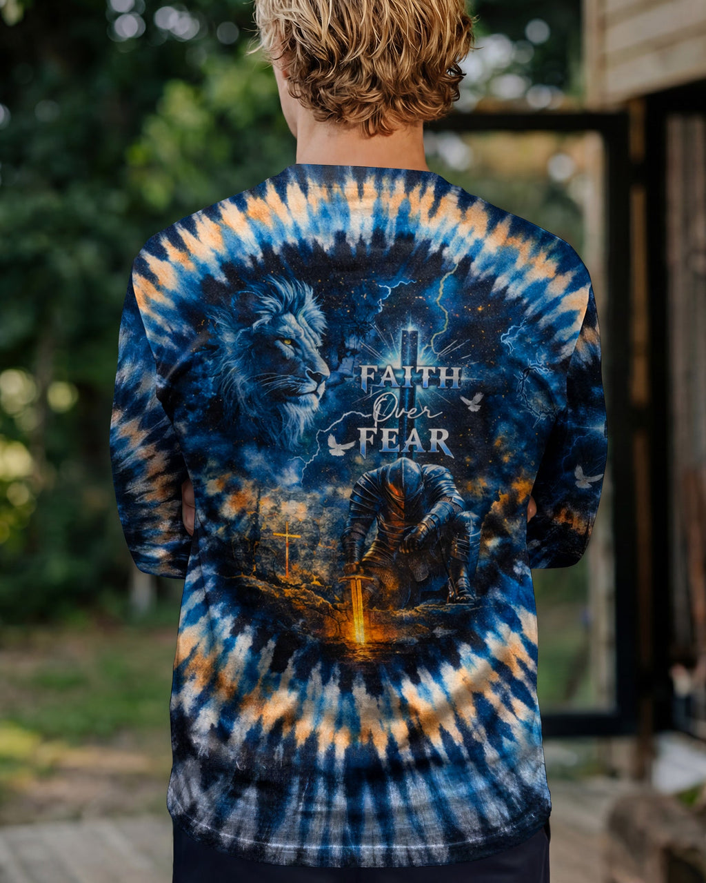 Faith Over Fear Swirl  Men's All Over Print Shirt - Trunx133057