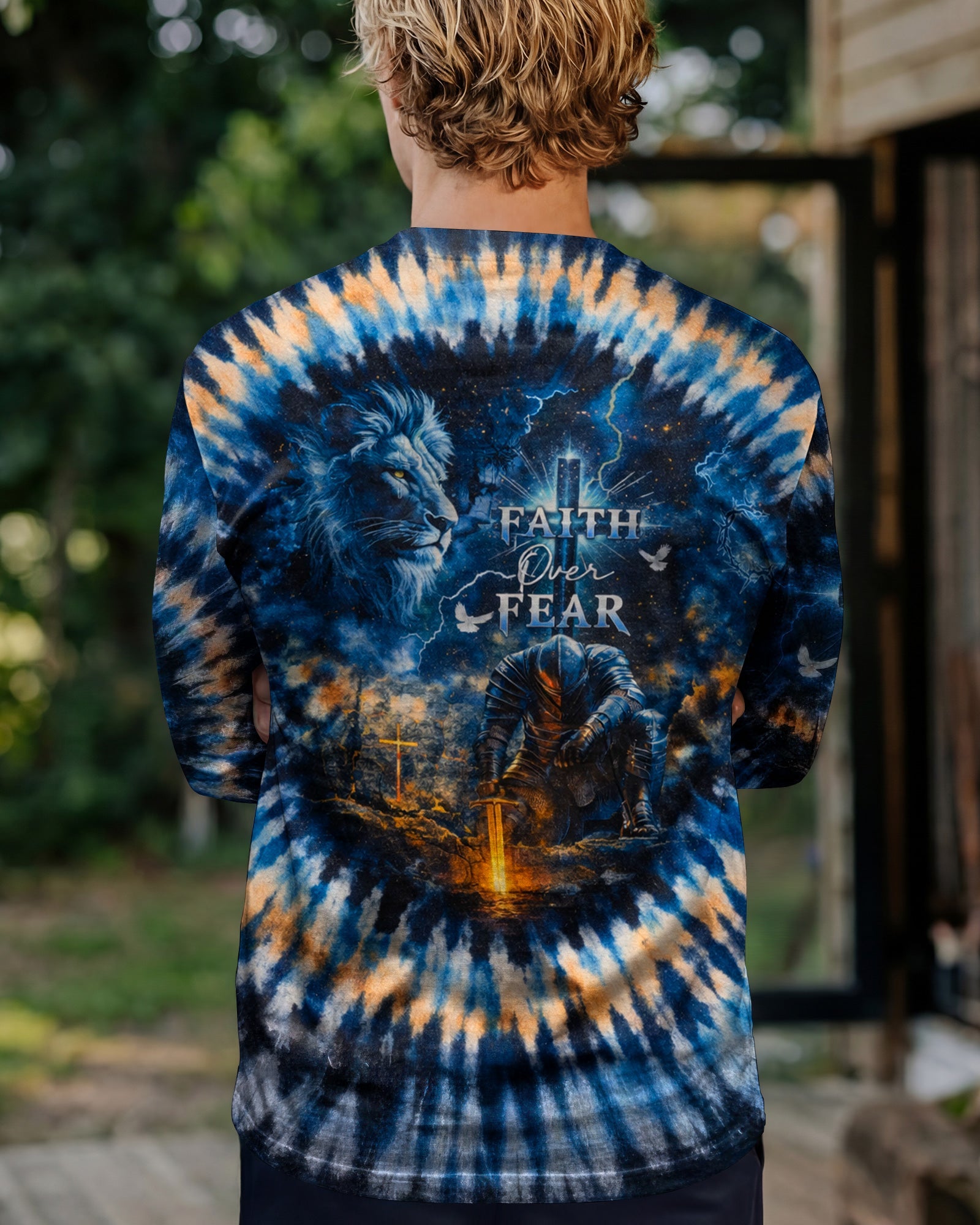 Faith Over Fear Swirl  Men's All Over Print Shirt - Trunx133057