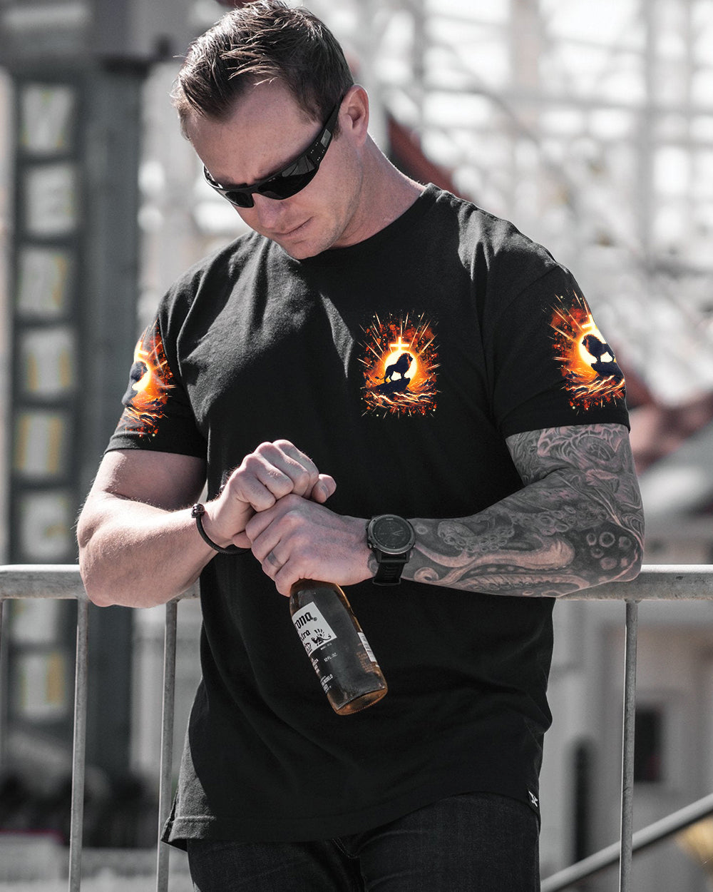 Even In The Darkness Lion Men's All Over Print Shirt - Trunx574008