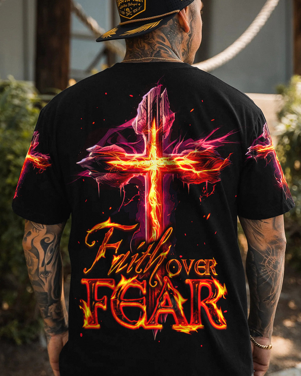 Faith Over Fear Men's All Over Print Shirt - Trunx999255
