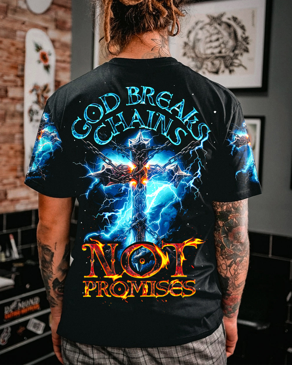 God Breaks Chains Not Promises Men's All Over Print Shirt - Trunx099614