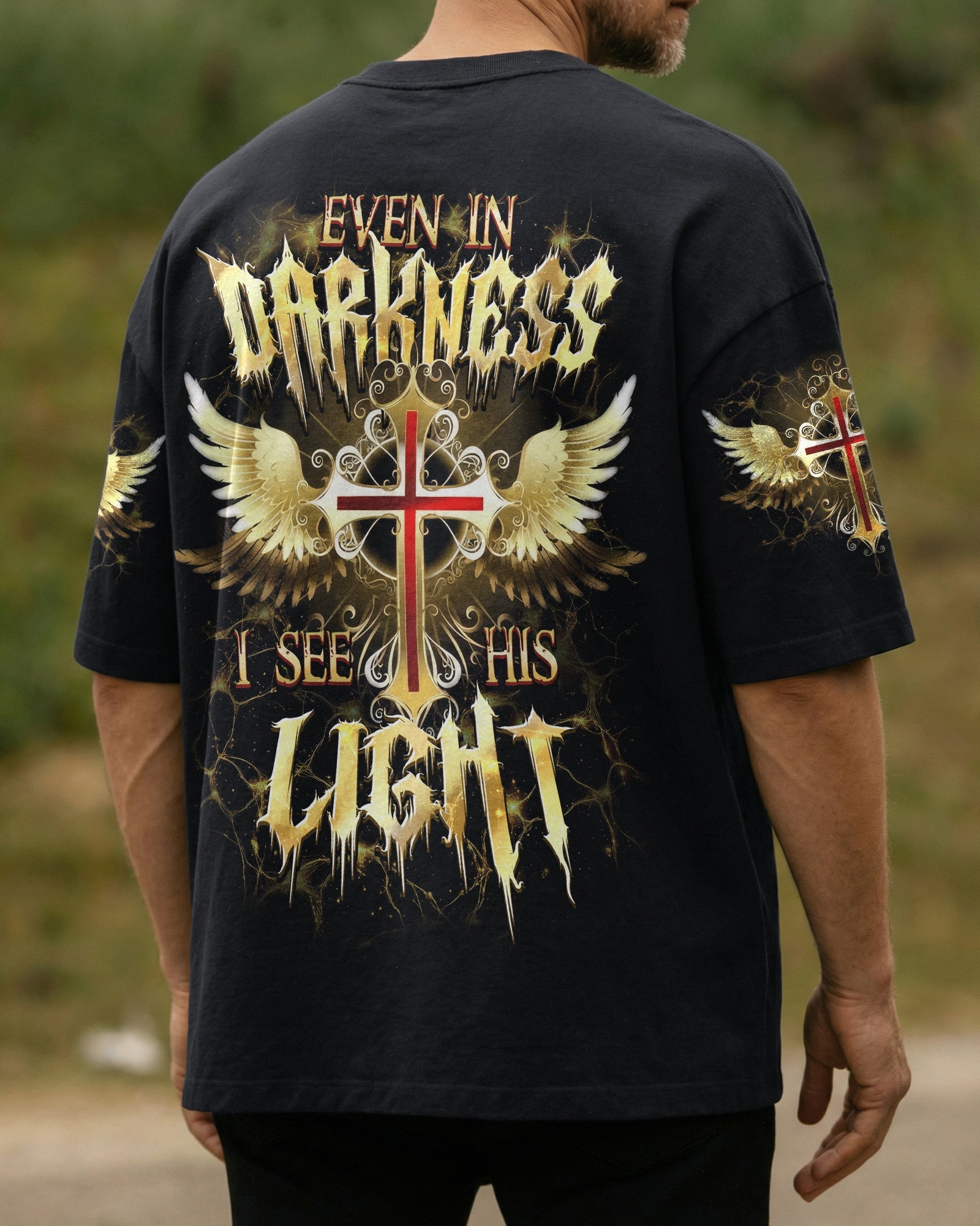 Even In Darkness I See His Light Men's All Over Print Shirt - Trunx816420