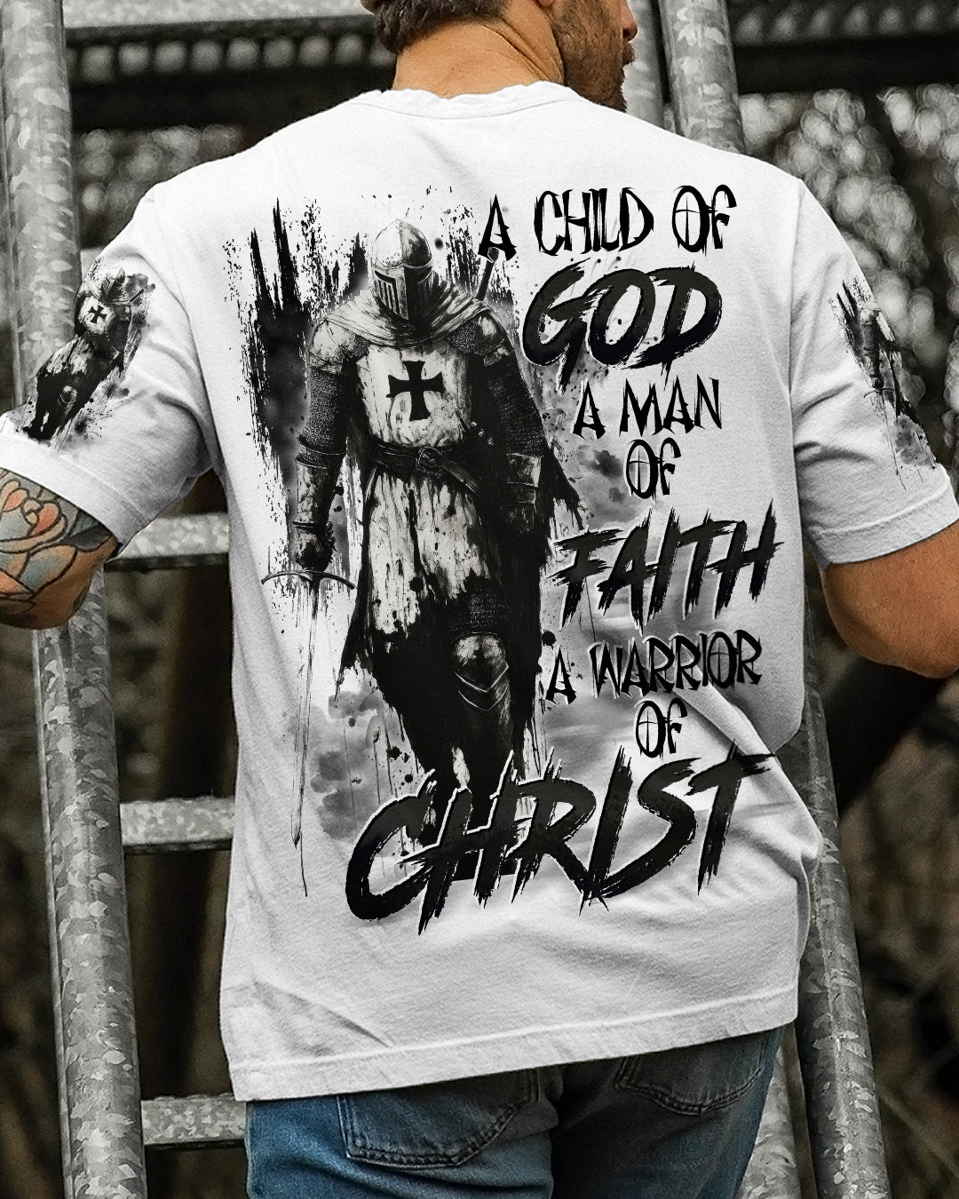 A Child Of God A Man Of Faith Men's All Over Print Shirt - Trunx612032