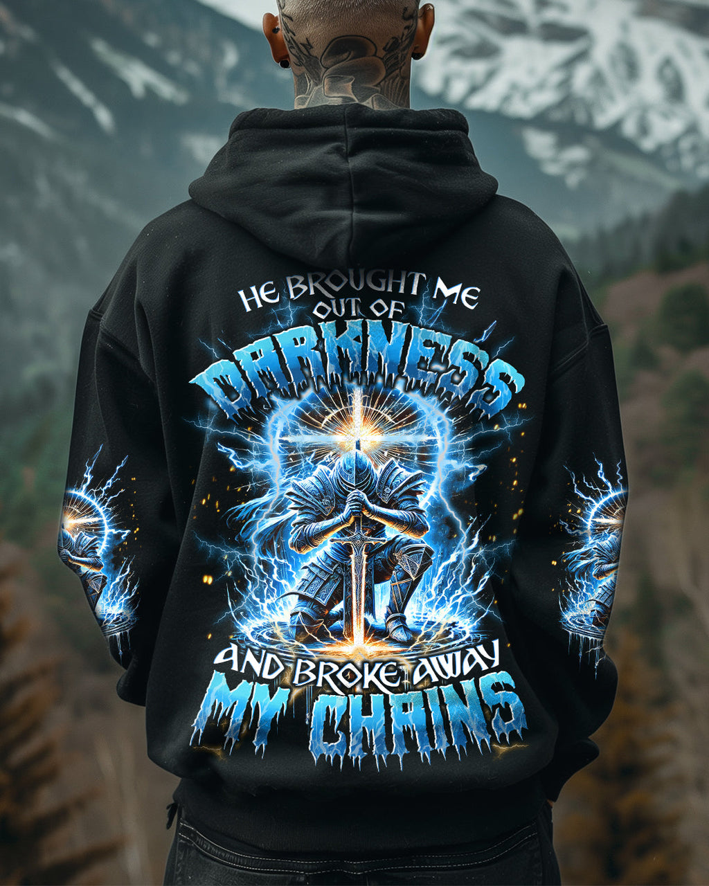 He Brought Me Out Of Darkness Men's All Over Print Shirt - Trunx231652