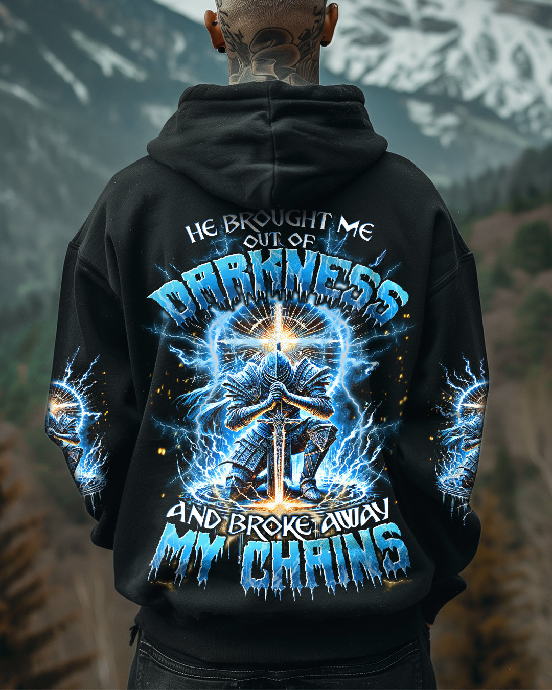 He Brought Me Out Of Darkness Men's All Over Print Shirt - Trunx231652