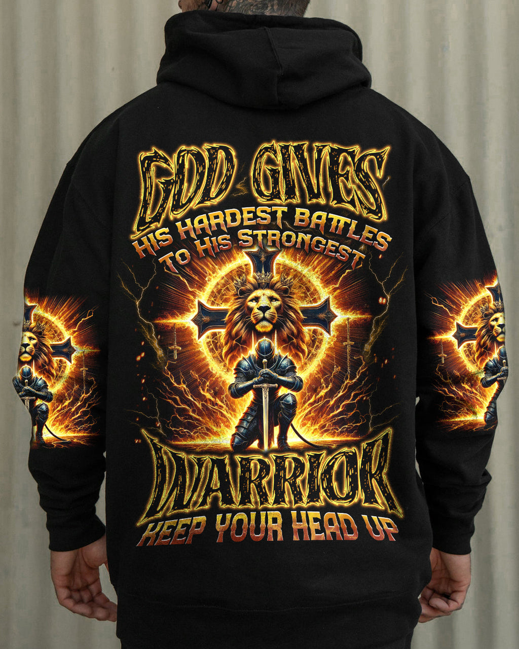 God Gives His Hardest Battles Men's All Over Print Shirt - Trunx408594