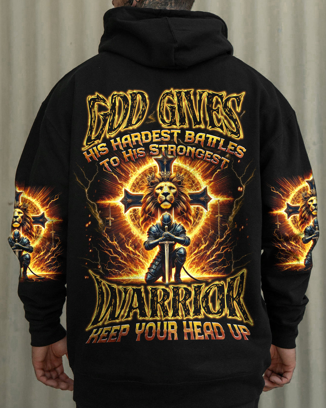 God Gives His Hardest Battles Men's All Over Print Shirt - Trunx408594