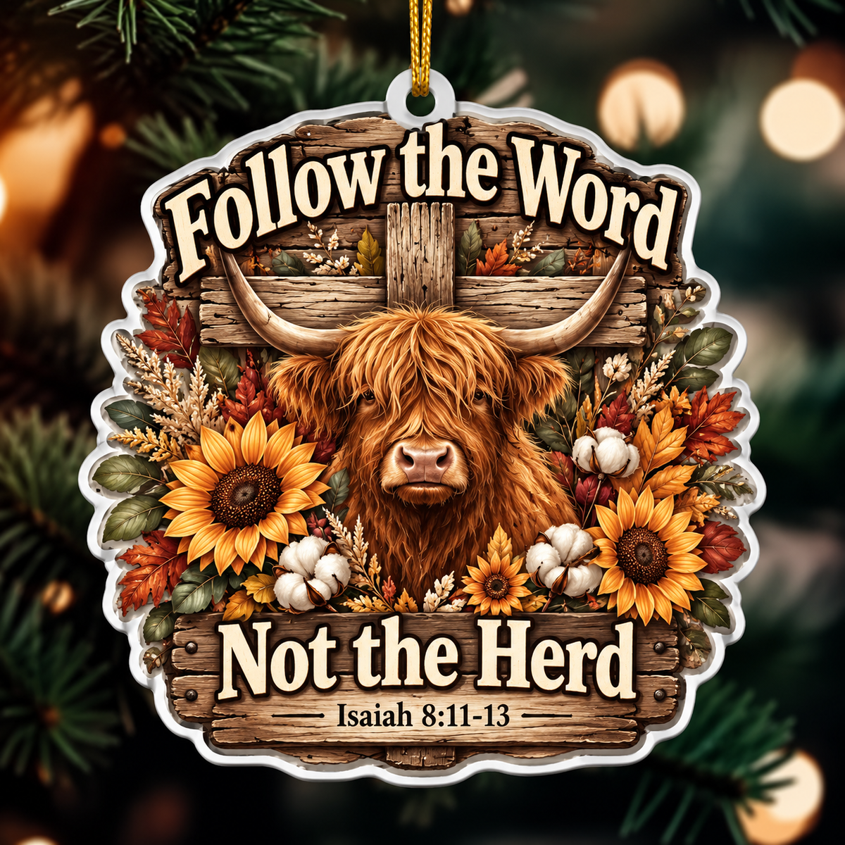 Follow The Word Not The Herd Ornament