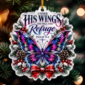 Under His Wings You Will Find Refuge Ornament