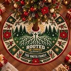 Rooted in Christ Personalized Christmas Tree Skirt
