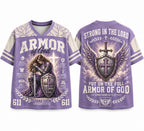 Armor Of God Female Knight Warrior Kneeling T-Shirt Jersey