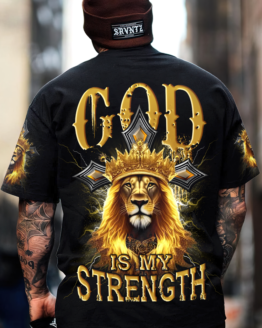 God Is My Strength Men's All Over Print Shirt - Trunx328888