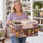 Personalized Cat and Owl Library Storage Basket