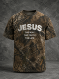 Jesus The Way The Truth The Life T-Shirt – John 14:6 Mossy Oak Camo Christian Shirt