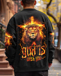God Is With You Lion Men's All Over Print Shirt - Trunx407232