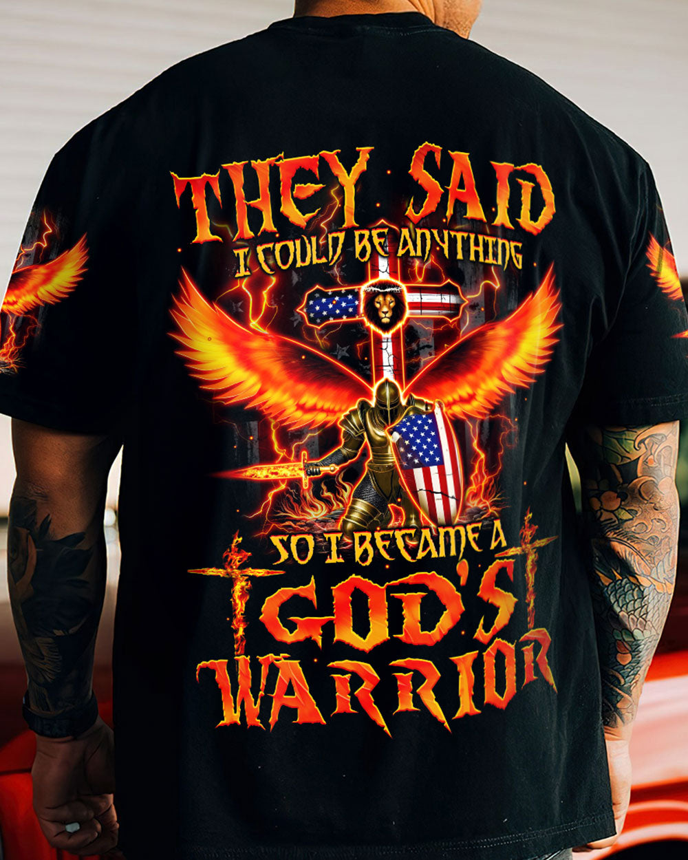 I Became God's Warrior Men's All Over Print Shirt - Trunx681668