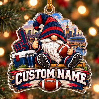 Personalized Football Gnome Ornament